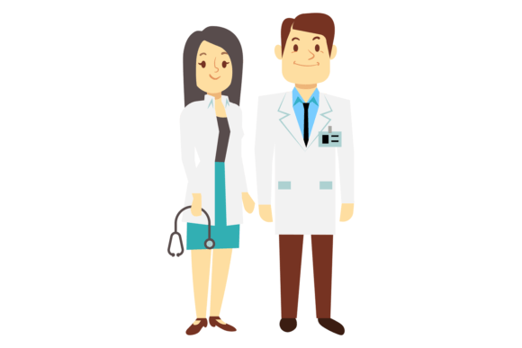 Doctor Characters. Male and Female Medic