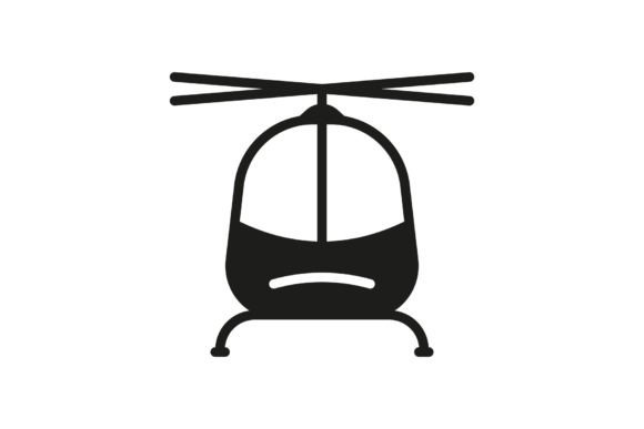 Helicopter Icon. Air Transport Sign