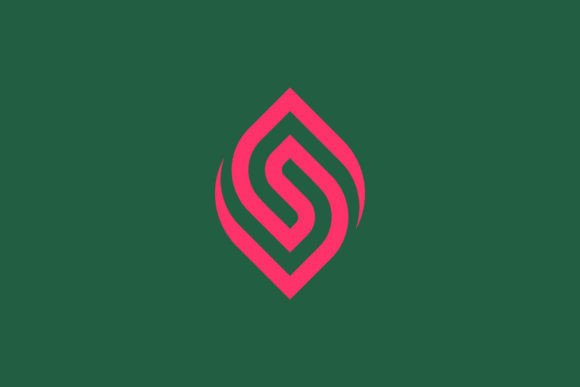 Letter S Organic Leaf Plant Petals Logo