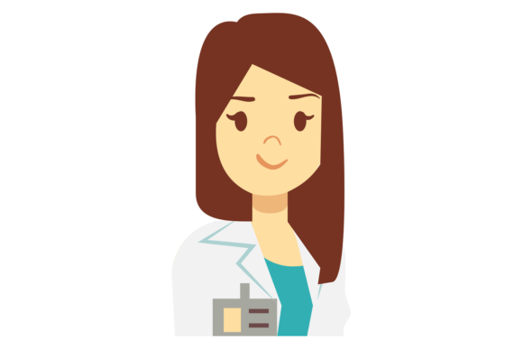 Medical Female Worker Avatar. Profession