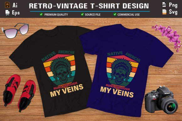 Native American Skull Tshirt