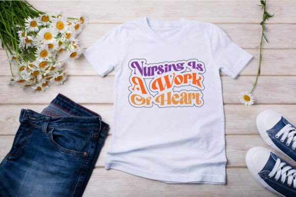 Retro Nurse T-shirt Design, Nursing is a