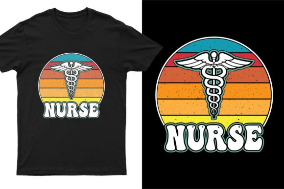 Retro Vintage Nurse T-Shirt Design