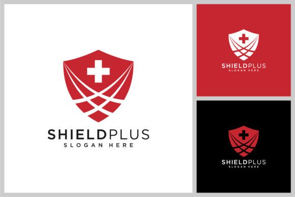 Shield Plus Medical Logo Vector Design